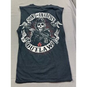 Sons of Anarchy Road Gear Men's Black Outlaw Graphic Muscle Tank Top Size M